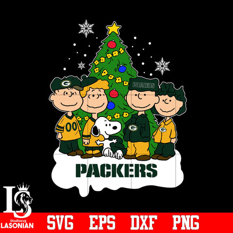 Snoopy The Peanuts Green Bay Packers Christmas svg eps dxf png file.jpg