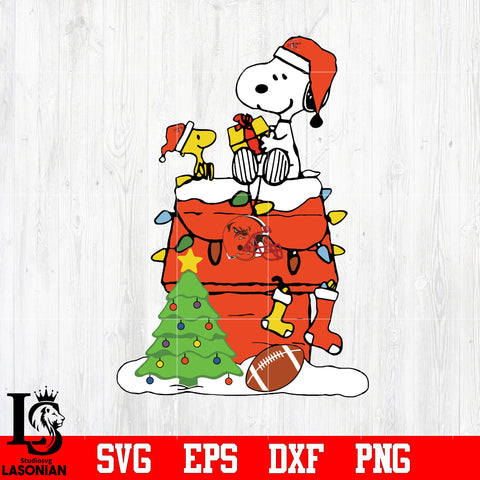 Snoopy merry christmas NFL Cleveland Browns svg eps dxf png file