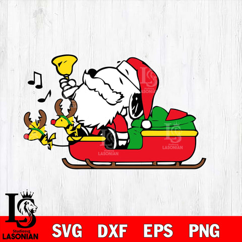 Snoopy christmas 20 svg eps dxf png file, Digital Download
