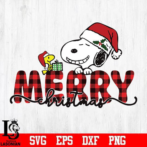 Snoopy merry christmas svg, png, dxf, eps digital file