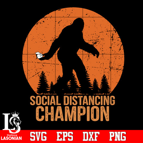 Socal distancing champion Svg Dxf Eps Png file