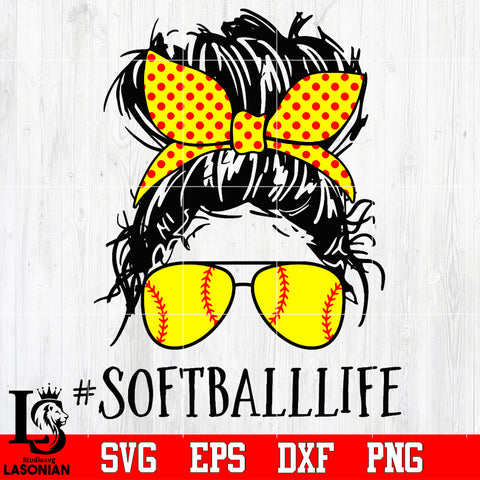 Softball Life Svg Dxf Eps Png file