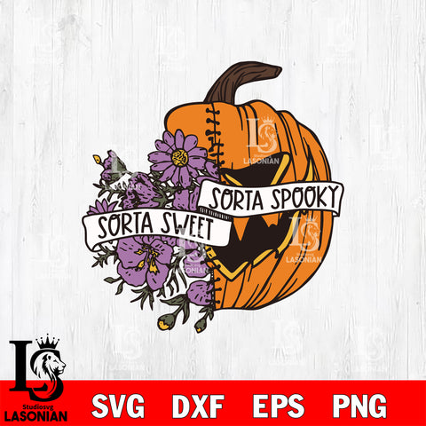 Sorta Sweet Sorta Spooky Png, Flower Skull svg eps dxf png file