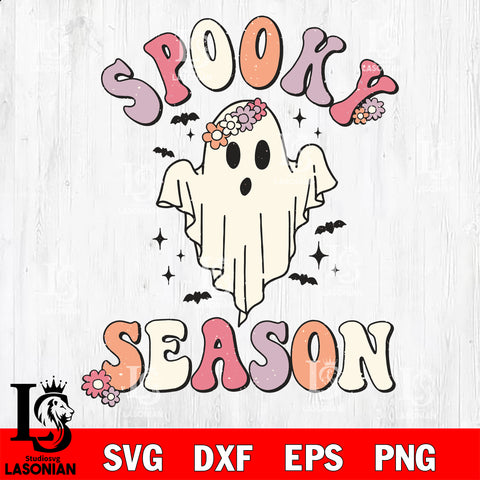 Spooky Season svg, Cute Ghost svg eps dxf png file