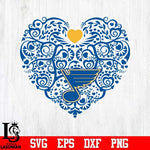 St. Louis Blues heart svg dxf eps png file