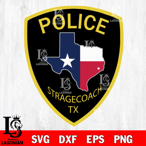 Stagecoach Police Department badge svg eps dxf png file
