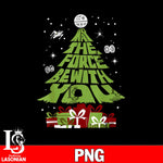 Star Wars May The Force Be With You Christmas Tree PNG file, Digital Download