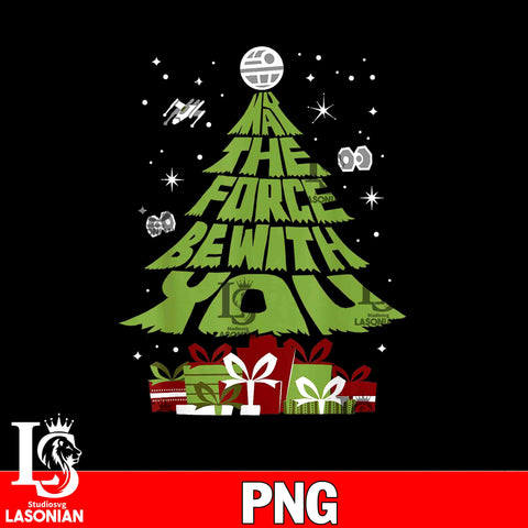 Star Wars May The Force Be With You Christmas Tree PNG file, Digital Download