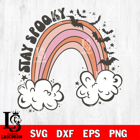 Stay Spooky SVG, Halloween Rainbow svg eps dxf png file