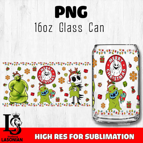Stitch Oogie boogie jack  glass can PNG file, digital download