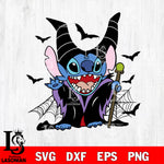 Stitch witch svg, halloween svg eps dxf png file