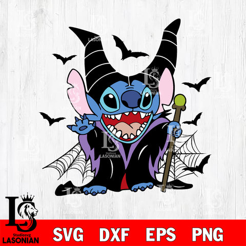 Stitch witch svg, halloween svg eps dxf png file