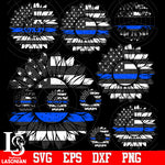 Sunflower Police Flag bundle 1 svg eps dxf png file