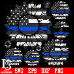 Sunflower Police Flag bundle 2 svg eps dxf png file
