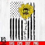 Sunflower I've got your back 911 dispatcher svg eps dxf png file