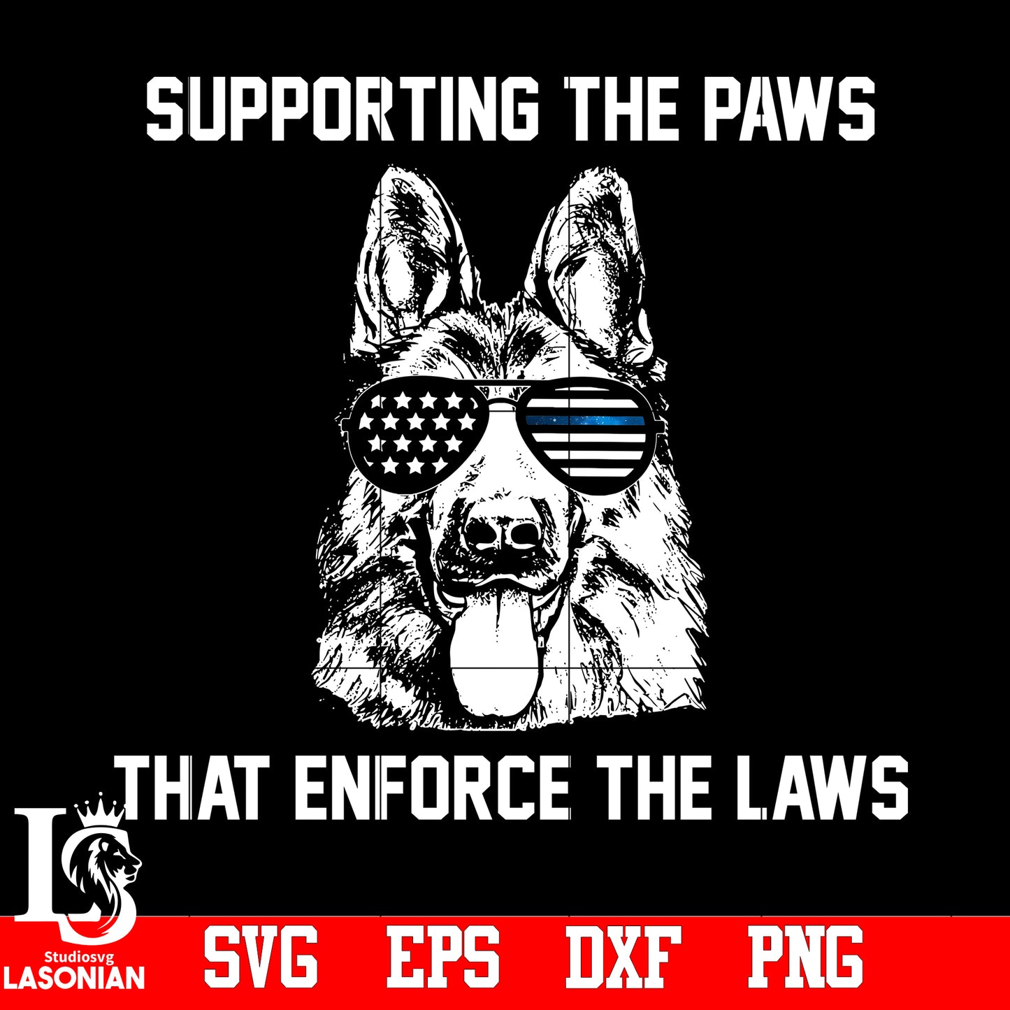 Supporting the paws that enforce the laws svg,eps,dxf,png file