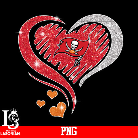 Tampa Bay Buccaneers heart PNG file