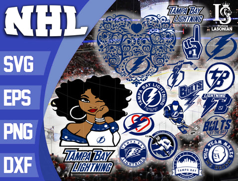 Bundle NHL svg, bundle logo Tampa Bay Lightning svg dxf eps png file