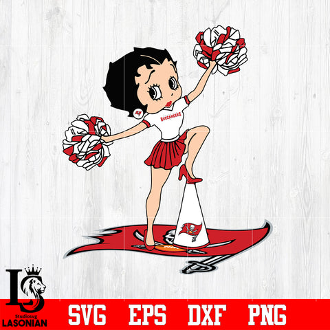 Tampa Bay Buccaneers Betty Boop Cheerleader NFL svg eps dxf png file