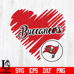 Tampa Bay Buccaneers Logo,Tampa Bay Buccaneers Heart NFL Svg Dxf Eps Png file