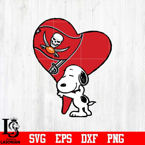 Tampa Bay Buccaneers Snoopy heart svg eps dxf png file