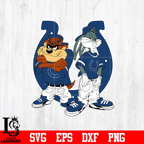 Taz and Bugs Kriss Kross Indianapolis Colts svg eps dxf png file