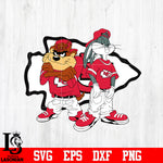 Taz and Bugs Kriss Kross Kansas City Chiefs svg eps dxf png file.
