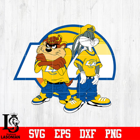 Taz and Bugs Kriss Kross Los Angeles Rams svg eps dxf png file