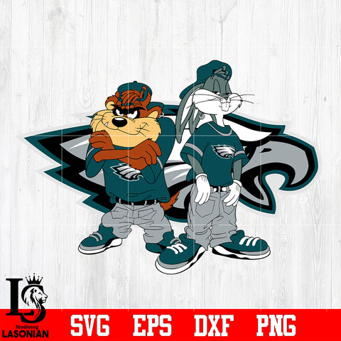 Taz and Bugs Kriss Kross Philadelphia Eagles svg eps dxf png file