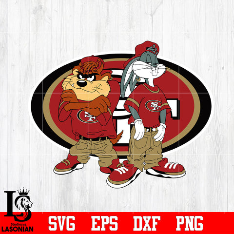 Taz and Bugs Kriss Kross San Francisco 49ers svg eps dxf png file