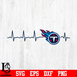 Tennessee Titans Beat Heart svg eps dxf png file