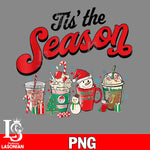 The Seasons Christmas Coffee  PNG file, digital download