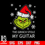 The Grinch Stole My Guitar, Christmas Svg Dxf Eps Png file