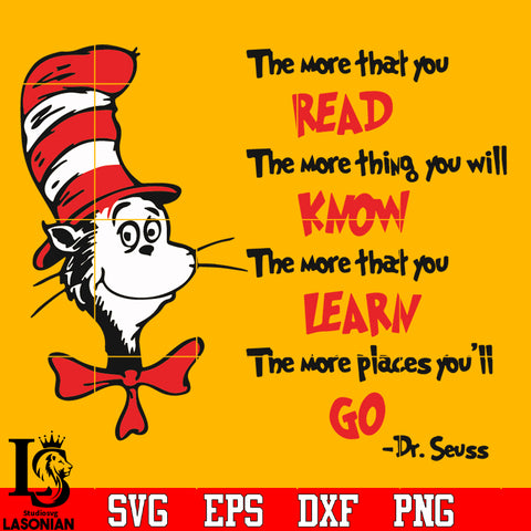 The more that you read, the more thing you will know, the more that learn Svg Dxf Eps Png file