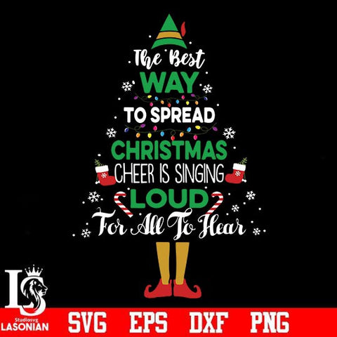 The best way to spread christmas cheer is drinking coffee and singing loud for all to hear svg, png, dxf, eps digital file