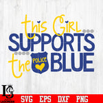 This girl supports the blue svg eps dxf png file