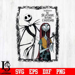 Tim burton's the nightmare before christmas svg, Jack Skellington And Sally svg, png, dxf, eps digital file