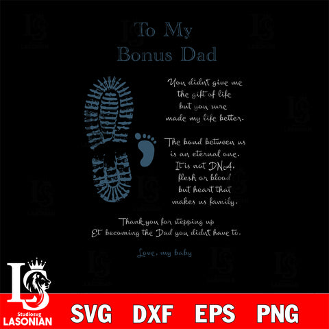 To My Bonus Dad Svg Dxf Eps Png file