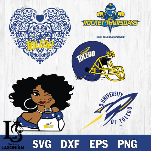 Bundle NCAA Toledo Rockets eps dxf png file