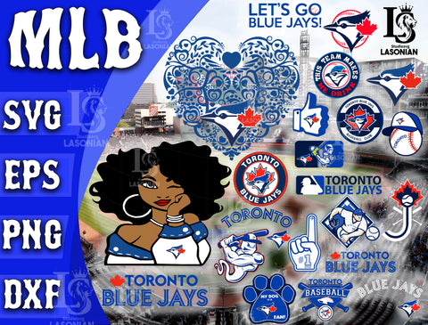 Bundle MLB svg, bundle Toronto Blue Jays  SVG Files, Cricut, Silhouette Studio, Digital Cut Files, New Jersey