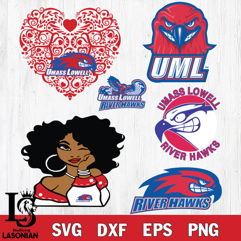 Bundle NCAA UMass Lowell River Hawks eps dxf png file