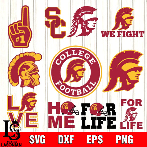 USC Trojans svg,Bundle Logo USC Trojans football svg eps dxf png file