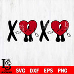 Un Febrero sinti valentines, bad bunny valentines svg , Un San Valentin Sin Ti svg svg eps dxf png file, digital download