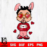 Un Febrero sinti valentines, bad bunny valentines svg , Un San Valentin Sin Ti svg svg eps dxf png file, digital download