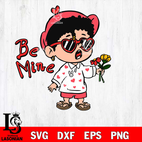 Un Febrero sinti valentines, bad bunny valentines svg, Un San Valentin Sin Ti svg svg eps dxf png file, digital download