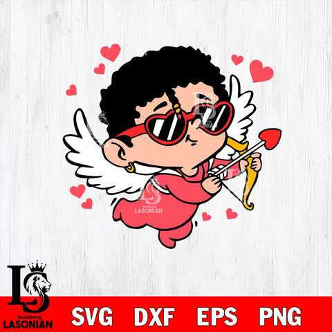 Un Febrero sinti valentines, bad bunny valentines svg, Un San Valentin Sin Ti svg svg eps dxf png file, digital download