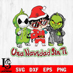 Una Navidad sin ti , grinch svg svg eps dxf png file, digital download