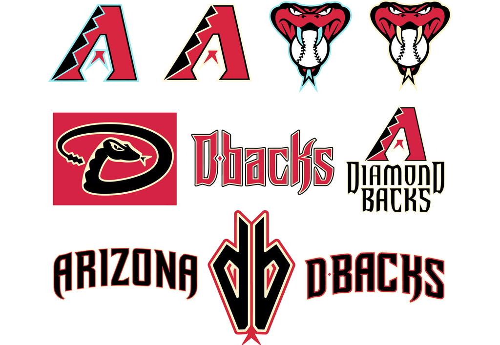 Daimondbacks Lettering Diamondbacks Logo Vector