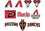 Arizona Diamondbacks Baseball Set Design SVG Files, Cricut, Silhouette Studio, Digital Cut Files