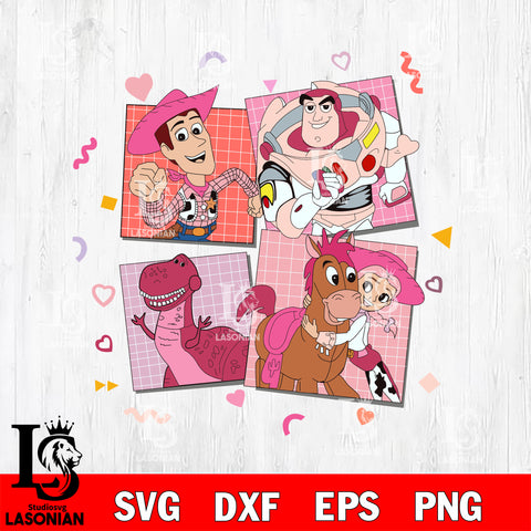Toy Story Retro Valentine’s svg eps dxf png file, digital download